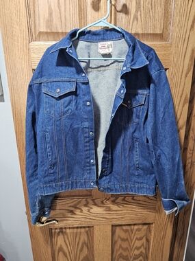 Vintage Saddle King Western Classic Denim Jacket - Blue